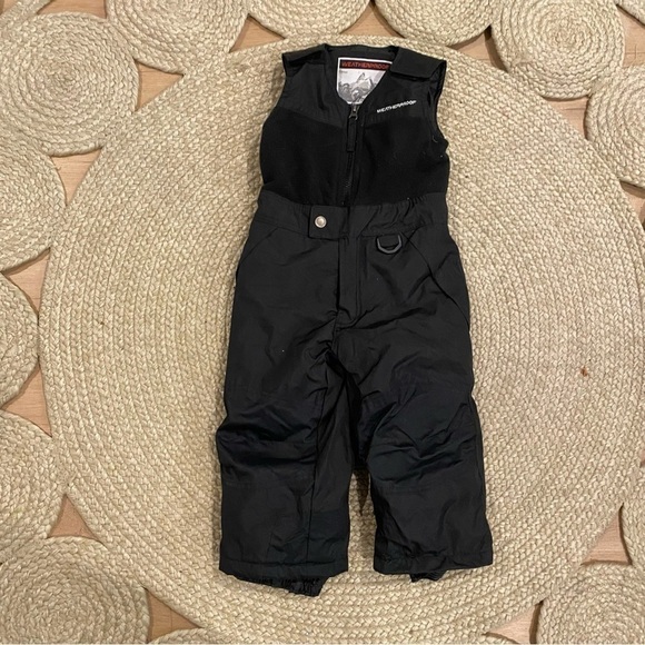 Weatherproof snow bib black 2T unisex winter insulated - Picture 1 of 5